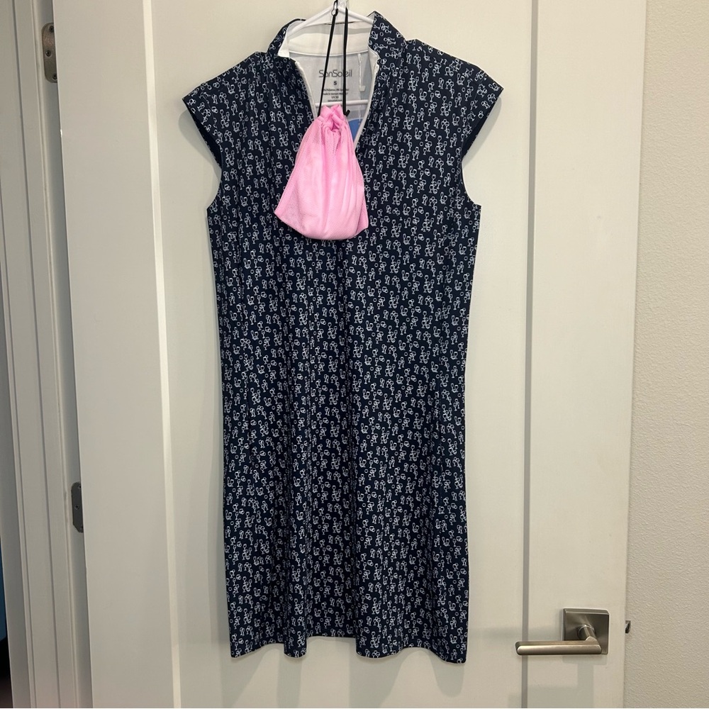 Wine print golf dress